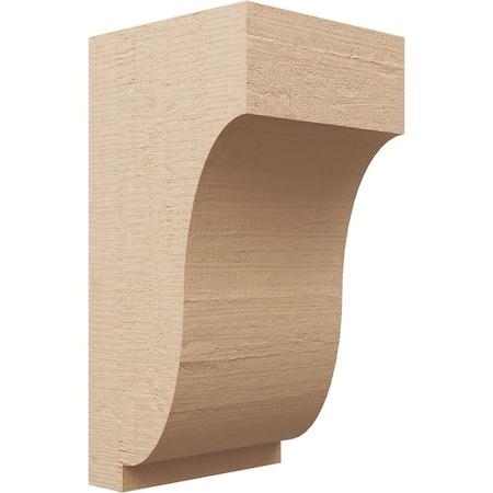 Ekena Millwork 12"W x 12"D x 24"H Wide Van Buren Rough Cedar Woodgrain TimberThane Corbel, Primed Tan CORUR12X12X24VANRCPR